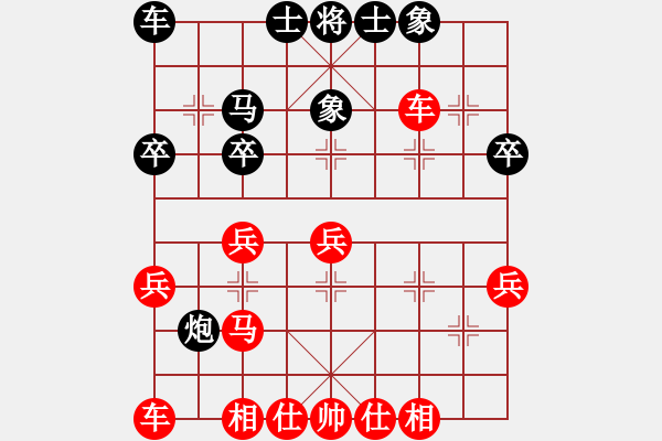 象棋棋譜圖片：中炮過河車對屏風馬變例3.XQF - 步數(shù)：35 