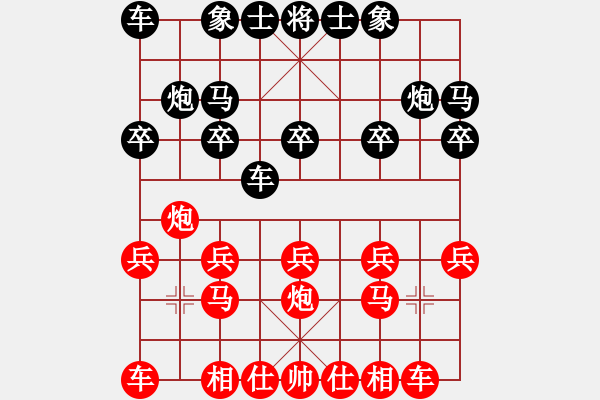 象棋棋譜圖片：中炮對單提馬（業(yè)四升業(yè)五評測對局）我先勝 - 步數(shù)：10 