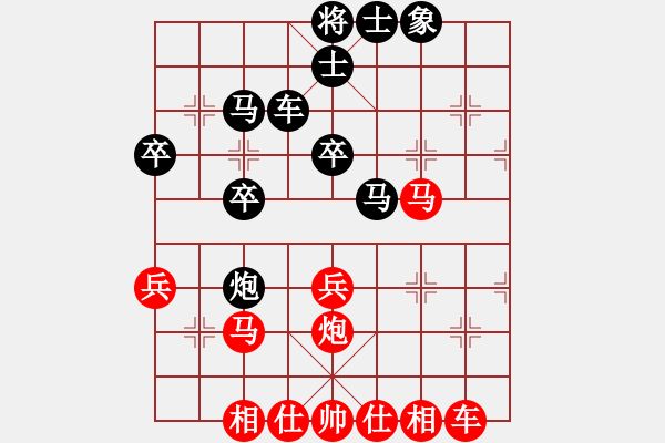 象棋棋譜圖片：thuday(1段)-負(fù)-象棋之王者(5段) - 步數(shù)：40 