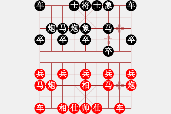 象棋棋譜圖片：小倭寇（后勝）兔子愛蘿卜（六級棋手積分1384） - 步數(shù)：10 