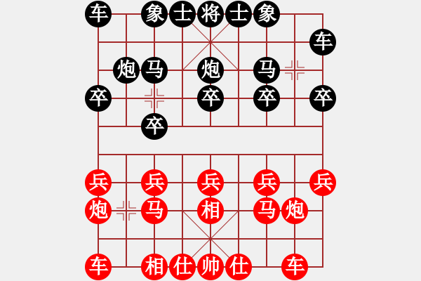 象棋棋譜圖片：王曉光先勝徐聞棋癮.pgn - 步數(shù)：10 