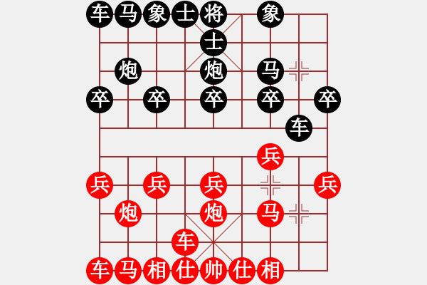 象棋棋譜圖片：順炮直車應(yīng)橫車進(jìn)三兵五七炮（旋風(fēng)V7.0拆棋）和棋 - 步數(shù)：10 