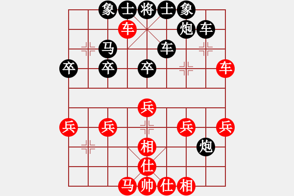 象棋棋譜圖片：20170220 后勝天天業(yè)6-3 中炮過河車對(duì)小列手炮 紅炮八平六 炮六進(jìn)五 炮8平9 車二平三 - 步數(shù)：38 