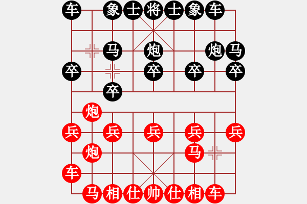 象棋棋譜圖片：我愛我家[545392734] -VS- v-兵荒馬亂[1021590134] - 步數(shù)：10 