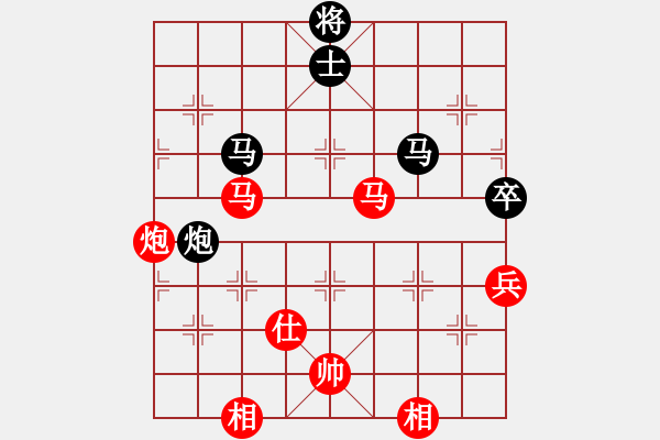 象棋棋谱图片：测机器稳定(4段)-和-雨果剖(7段) - 步数：100 