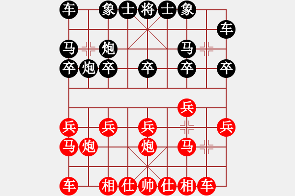 象棋棋譜圖片：水岸藍(lán)橋(4段)-勝-瑰靄門楣(2段) - 步數(shù)：10 