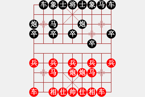 象棋棋譜圖片：y火龍紅勝葬心〖中炮對(duì)左三步虎〗 - 步數(shù)：10 