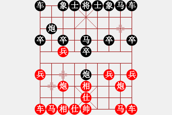 象棋棋谱图片：谢尚有 先和 胡庆阳 - 步数：10 