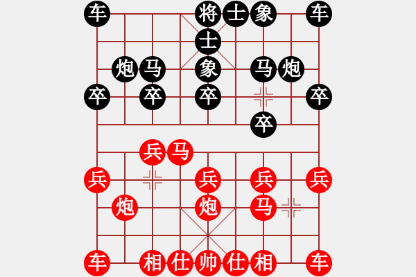 象棋棋譜圖片：陳天華     先和 張景山     - 步數(shù)：10 