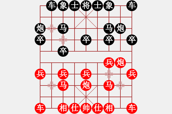 象棋棋譜圖片：中炮巡河炮對屏風(fēng)馬 紅勝 - 步數(shù)：10 