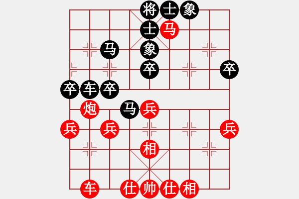 象棋棋譜圖片：午夜聽棋[黑] -VS- 寶馬[紅] - 步數(shù)：40 