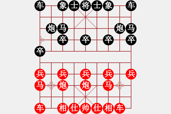 象棋棋譜圖片：聯(lián)眾四級(jí)棋手輕敵的后果 - 步數(shù)：10 