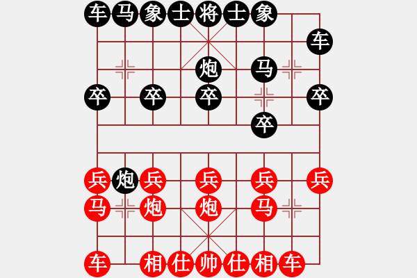 象棋棋谱图片：郑州 刘欢 和 兰州 何刚 - 步数：10 
