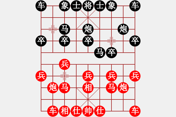 象棋棋譜圖片：吾業(yè)余棋手(4段)-勝-江南一匹狼(4段) - 步數(shù)：10 