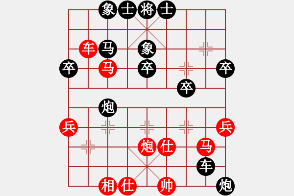 象棋棋譜圖片：吾業(yè)余棋手(4段)-勝-江南一匹狼(4段) - 步數(shù)：40 