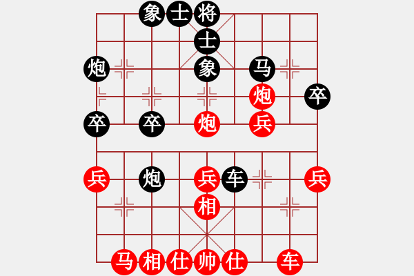 象棋棋譜圖片：朱立平     先負(fù) 張陽       - 步數(shù)：30 