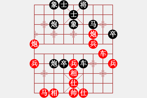 象棋棋譜圖片：朱立平     先負(fù) 張陽       - 步數(shù)：40 