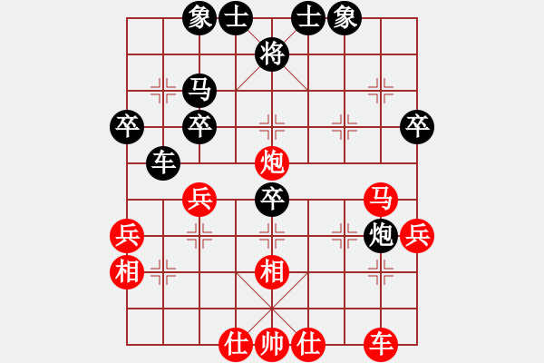 象棋棋譜圖片：中炮直橫車對(duì)屏風(fēng)馬雙炮過河 第17局 - 步數(shù)：42 