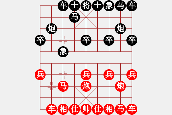 象棋棋譜圖片：濰坊衛(wèi)校[紅] -VS- 深秋的雨[黑] - 步數(shù)：10 