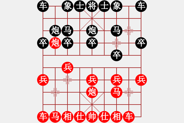 象棋棋譜圖片：五八炮進(jìn)七兵對反宮馬（QQ業(yè)五升業(yè)六評測對局）紅勝 - 步數(shù)：10 