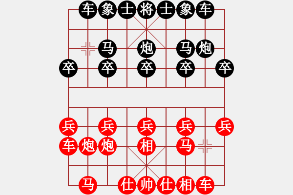 象棋棋譜圖片：金鉤炮對右中炮<悶宮殺> - 步數(shù)：10 