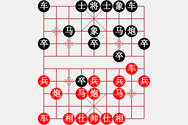 象棋棋譜圖片：bbboy002(2舵)-勝-雙鴨山之花(3舵) - 步數(shù)：20 