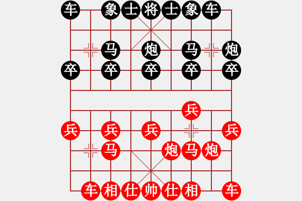 象棋棋谱图片：汪洋 先和 周涛 - 步数：10 