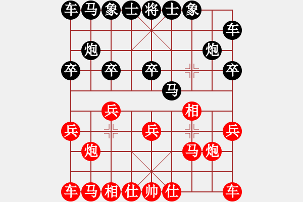象棋棋谱图片：肖春堂大师(9星)-胜-南国富山者(9星) - 步数：10 