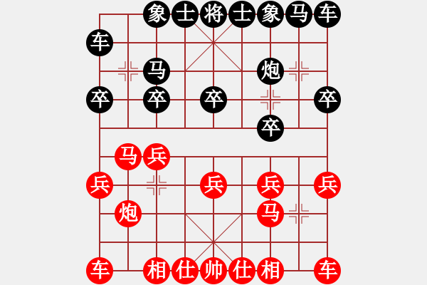 象棋棋譜圖片：Q★無忌 VS 木頭 - 步數(shù)：10 