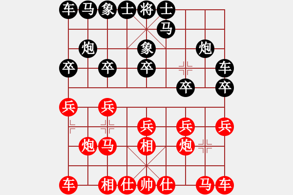 象棋棋譜圖片：惜花君-大安[紅] -VS- 樂(lè)樂(lè)堃明[黑] - 步數(shù)：10 