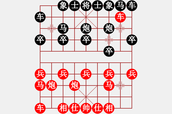 象棋棋譜圖片：過宮炮對(duì)黑7路卒右中炮（基本格式） - 步數(shù)：10 