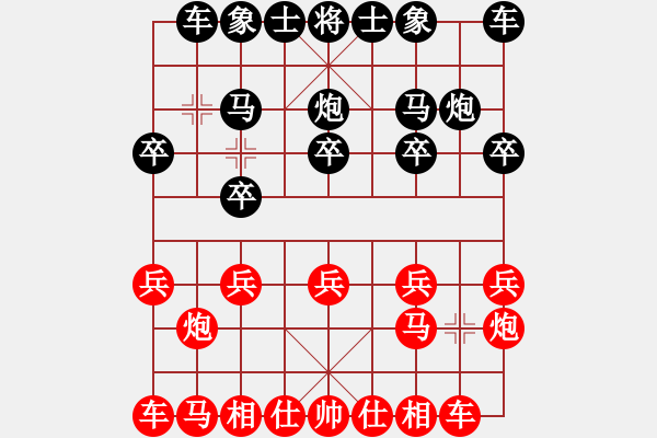 象棋棋譜圖片：中象擂臺專用號[紅]-VS-奇門*太極[黑] - 步數(shù)：10 