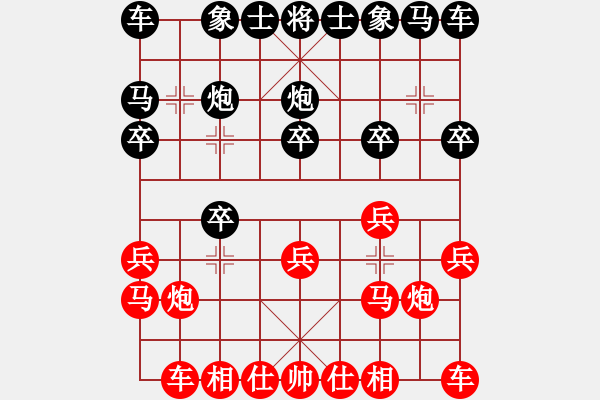 象棋棋譜圖片：軍營(yíng)毛驢車(chē)測(cè)評(píng)：軍營(yíng)毛驢車(chē)先勝岳峙 仙人指路對(duì)卒底炮 - 步數(shù)：10 