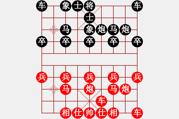 象棋棋譜圖片：中炮對過宮炮（我先勝Q(mào)Q都尉） - 步數(shù)：10 