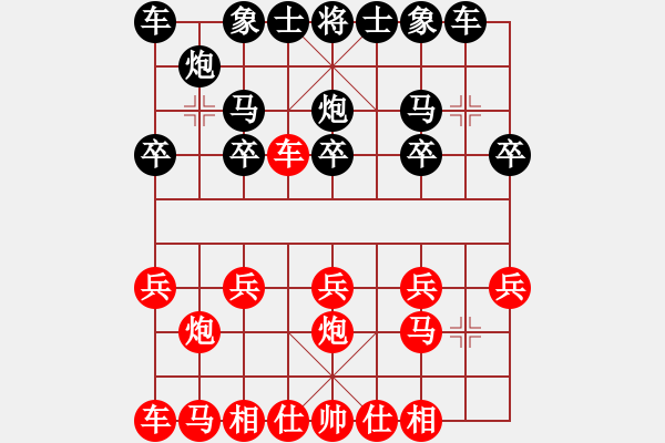 象棋棋譜圖片：順炮橫車對直車（橫車過宮后，急攻正馬）之一劉五 - 步數(shù)：10 