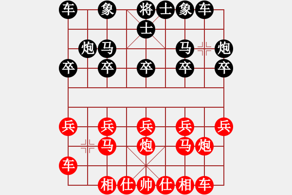 象棋棋谱图片：六哥[红] -VS- 祥子[黑] - 步数：10 