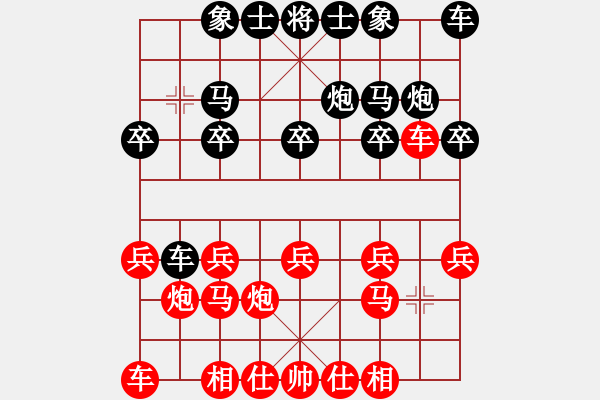 象棋棋譜圖片：過宮炮對過宮炮之飛刀局 - 步數(shù)：10 