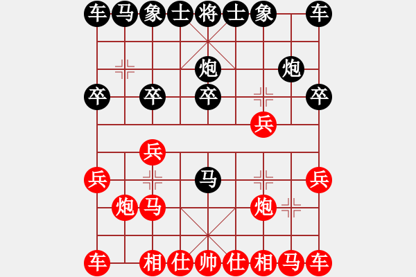 象棋棋譜圖片：葬心紅勝88大老虎88【仙人指路對(duì)中炮】 - 步數(shù)：10 