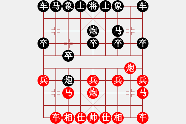 象棋棋譜圖片：列炮局（我先勝Q(mào)Q校尉） - 步數(shù)：10 