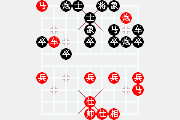 象棋棋譜圖片：列炮局（我先勝Q(mào)Q校尉） - 步數(shù)：40 