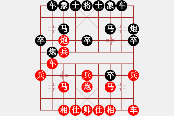 象棋棋譜圖片：太原市一隊(duì) 王貽超 負(fù) 呂梁 朱俊明 - 步數(shù)：20 