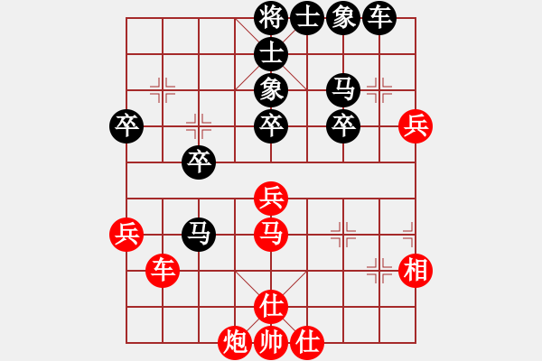 象棋棋譜圖片：wangdijiang紅負(fù)葬心【過(guò)宮炮對(duì)進(jìn)左馬】 - 步數(shù)：40 