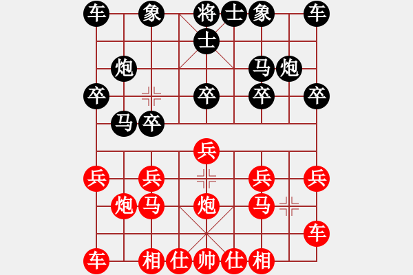 象棋棋譜圖片：梁華龍 先和 王哲 - 步數(shù)：10 