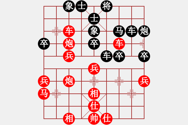 象棋棋譜圖片：五七炮進七兵對屏風(fēng)馬橫車（QQ業(yè)五升業(yè)六評測對局）我先勝 - 步數(shù)：40 