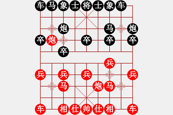 象棋棋谱图片：张彬 先胜 练荣和 - 步数：10 
