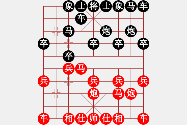 象棋棋譜圖片：onㄨlove[237250558]紅-VS-愛哭的女孩[1341976027]黑 - 步數(shù)：10 