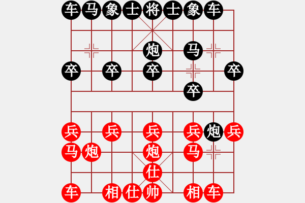 象棋棋譜圖片：象戲之渾(7段)-和-弈士(6段) - 步數(shù)：10 