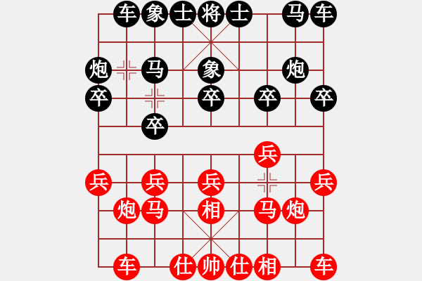 象棋棋譜圖片：負分太后 魚[紅] -VS- 牧野游俠[黑](2) - 步數：10 