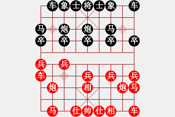 象棋棋譜圖片：仙人指路（黑勝） - 步數(shù)：10 