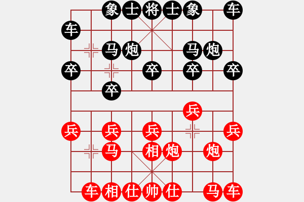 象棋棋譜圖片：小倭寇（后勝）沒事玩玩(中郎將勝率53 ) - 步數(shù)：10 